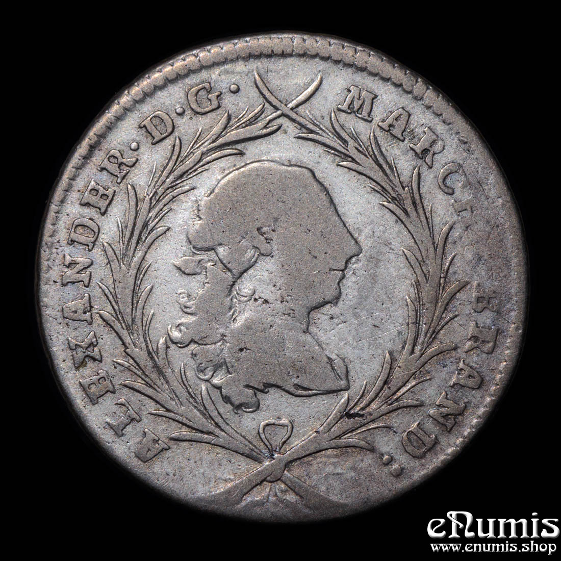 Germany, Brandenburg Ansbach, Alexander, 20 Kreuzer 1764, Variant, aVF