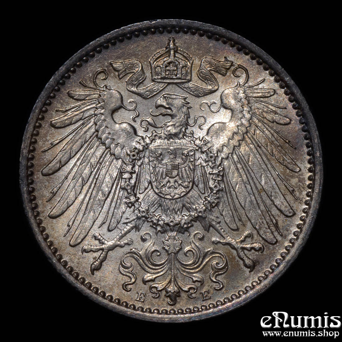 German Empire, 1 Mark 1914 E, Muldenhutten, UNC