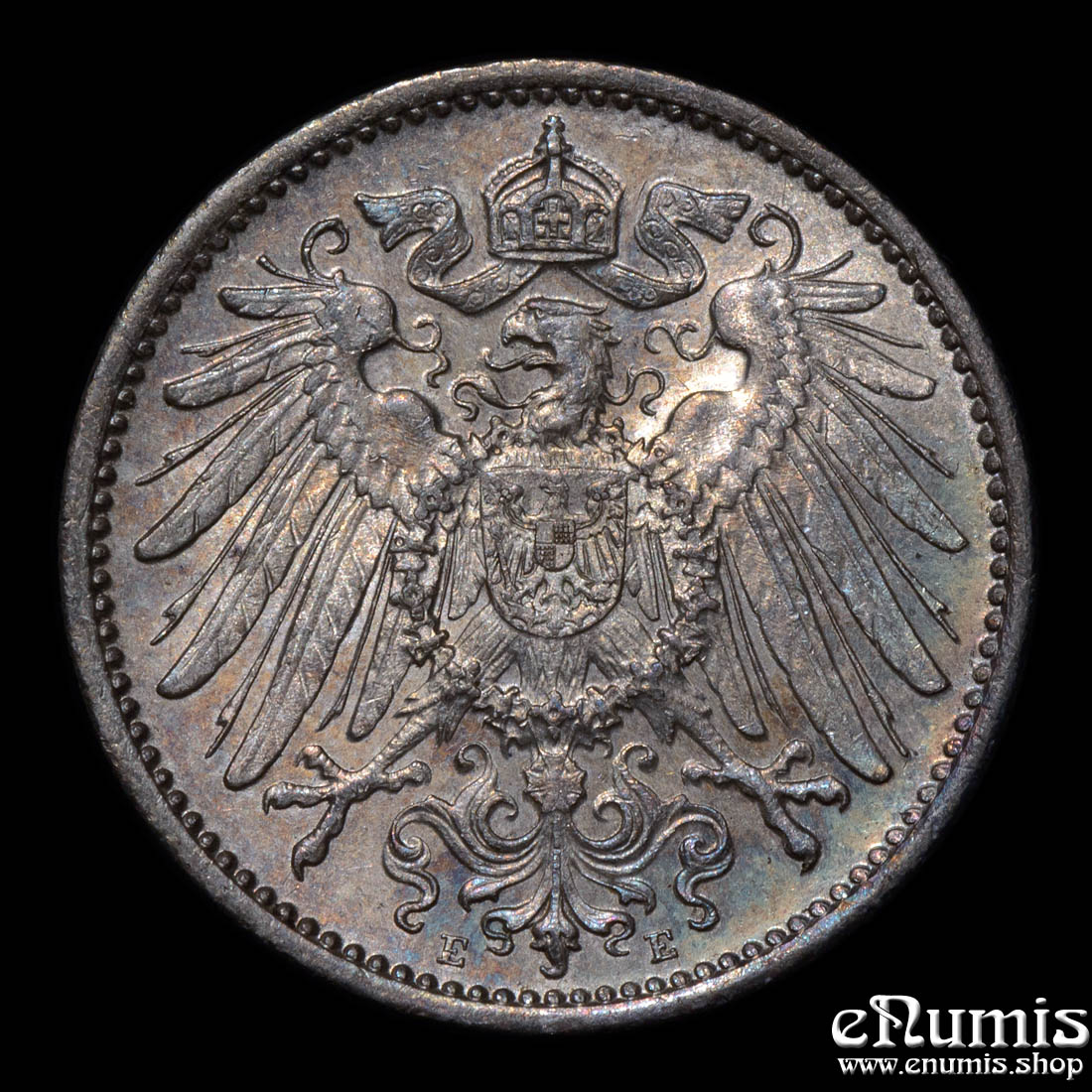 German Empire, 1 Mark 1914 E, Muldenhutten, UNC German Empire, 1 Mark 1914 E, Muldenhutten, UNC
