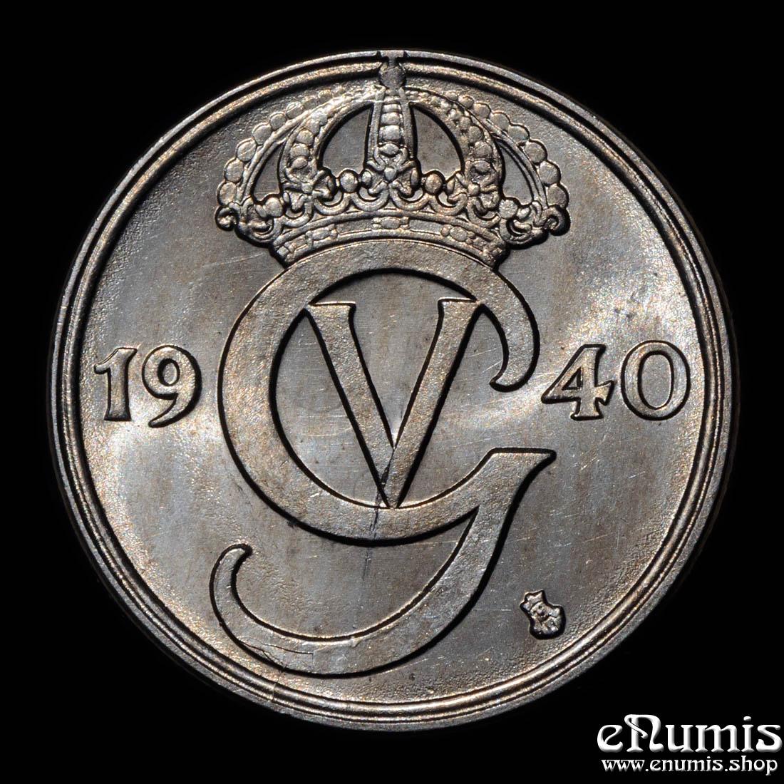 SWEDEN, Gustaf V, 50 Ore 1940, UNC