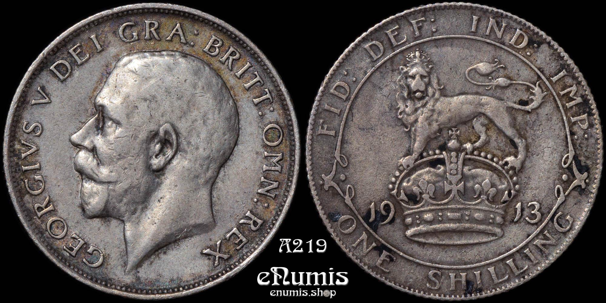 Great Britain, George V, Shilling 1913, VF-XF Great Britain, George V, Shilling 1913, VF-XF