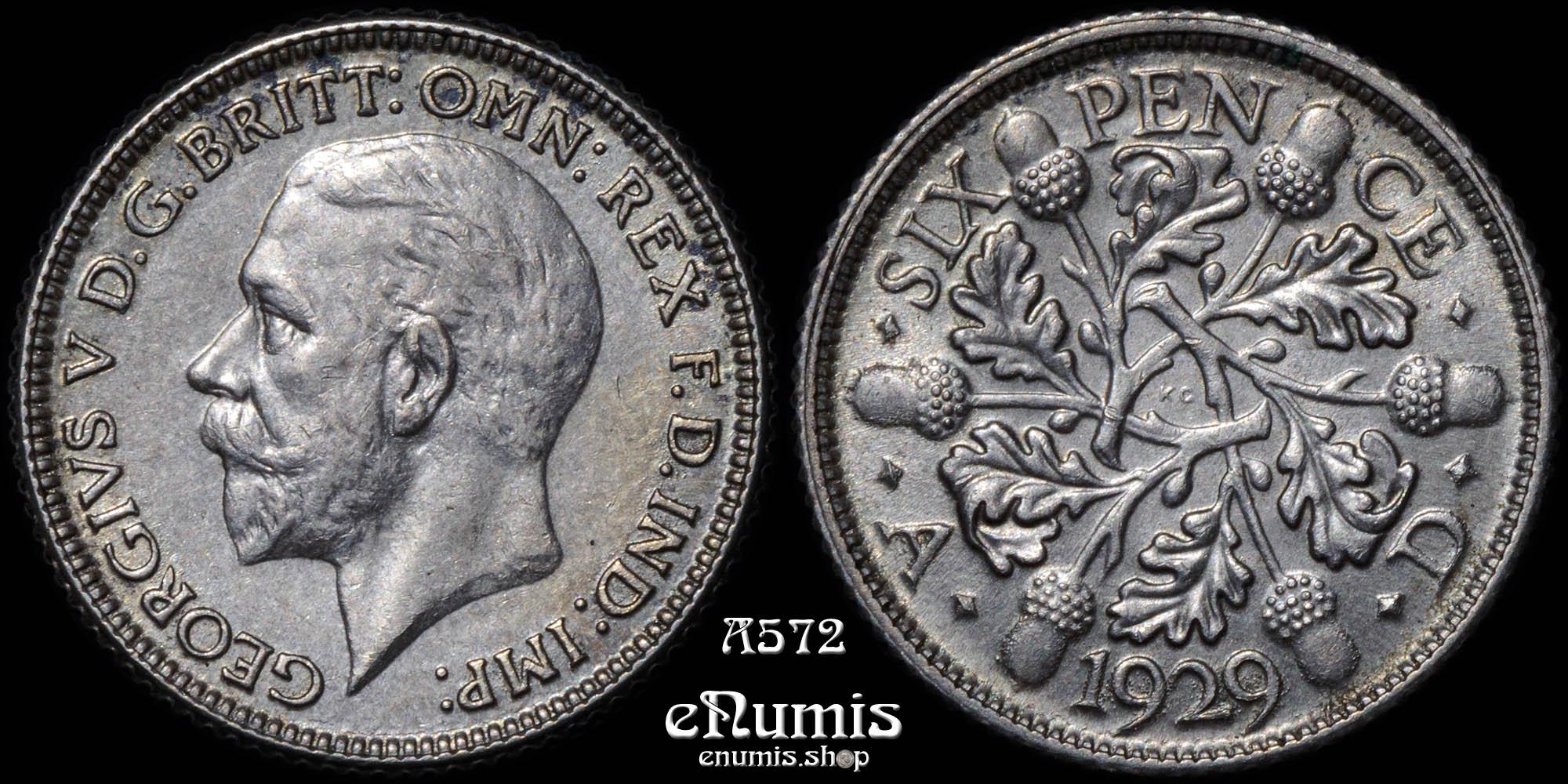 Great Britain, George V, Sixpence 1929, UNC Great Britain, George V, Sixpence 1929, UNC
