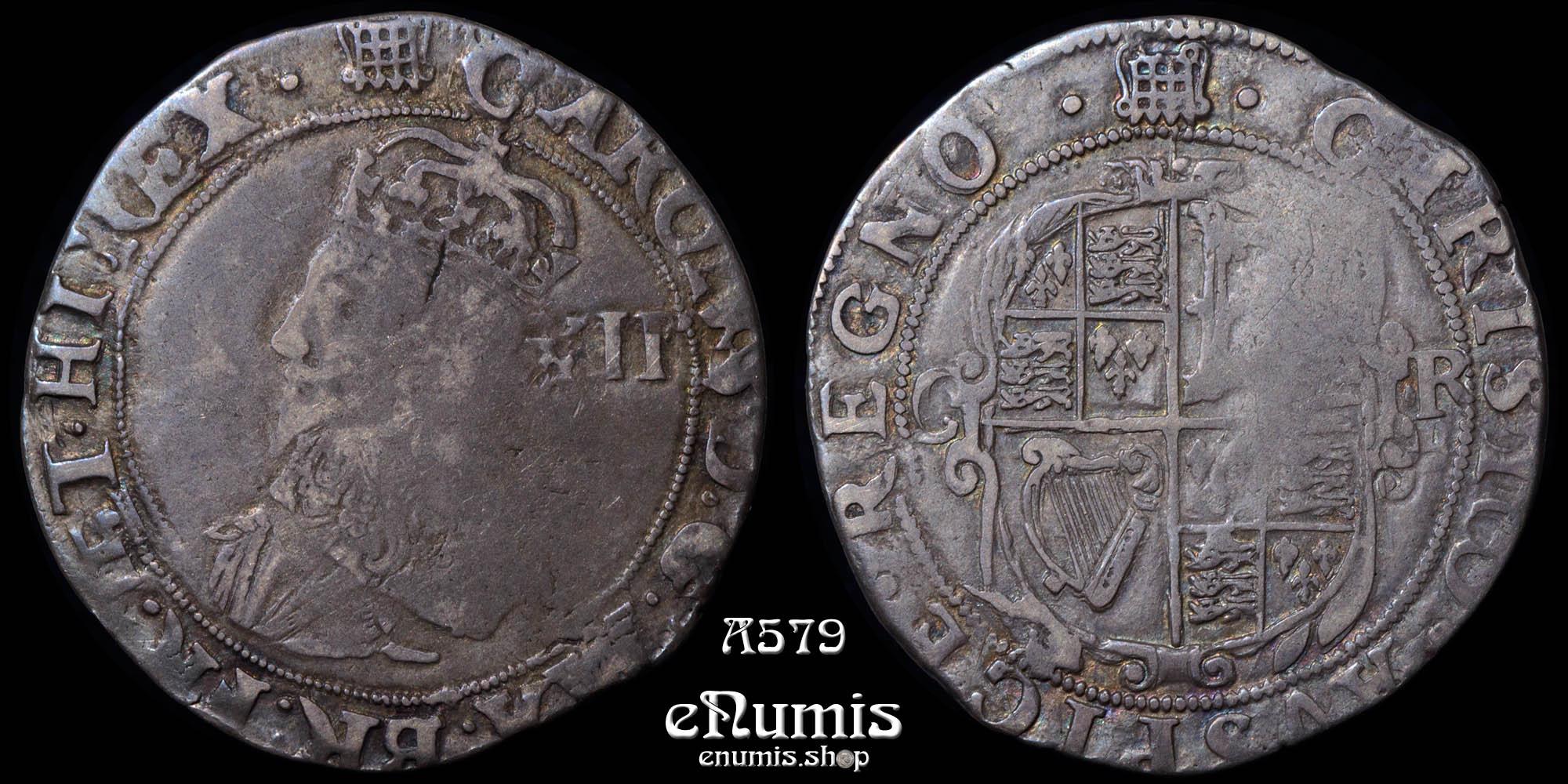 Great Britain, Charles I, Shilling 1633-1634, Tower mint, mintmark Portcullis, VF