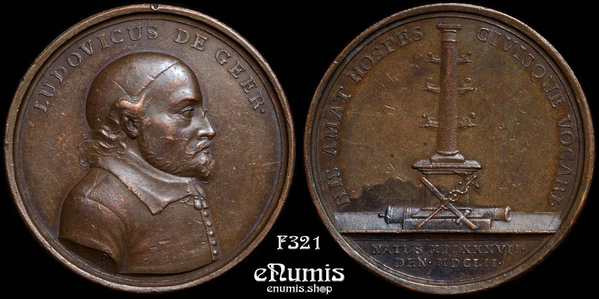 SWEDEN, Carl XIV, Medal 1829, de Geer by Enegren, XF-UNC