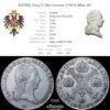 AUSTRIA, Franz II, Taler Crocione 1796 M, Milan, VF+