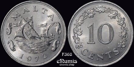 Malta, 10 Cents 1972, UNC