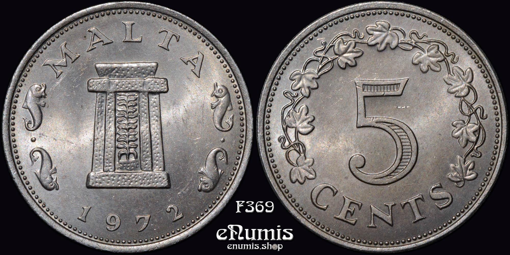 Malta, 5 Cents 1972, UNC Malta, 5 Cents 1972, UNC