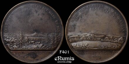 GERMANY SAXONY, Friedrich August I, Bronze Medal 1822, Centenary of Herrnhut, VF