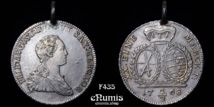 GERMANY SAXONY, Friedrich August III, 2/3 Taler 1768 EDC, Dresden, XF