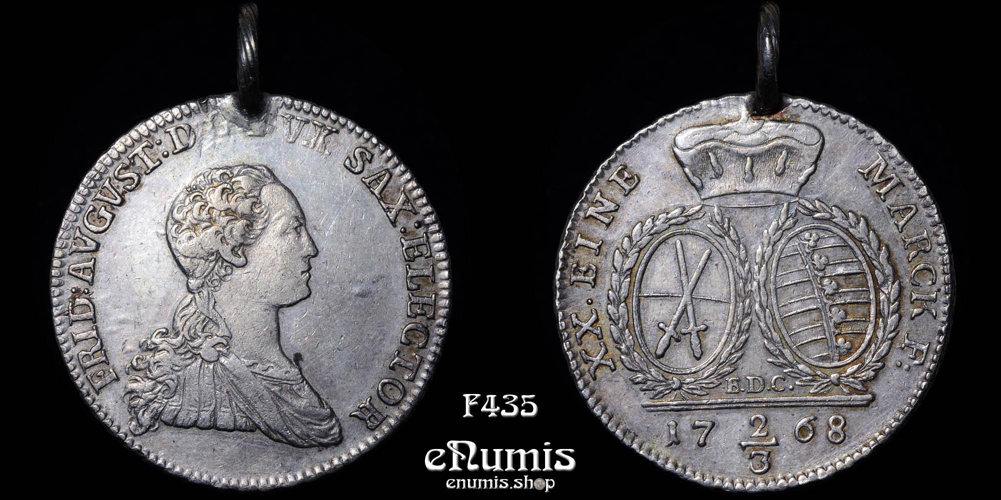 GERMANY SAXONY, Friedrich August III, 2/3 Taler 1768 EDC, Dresden, XF GERMANY SAXONY, Friedrich August III, 2/3 Taler 1768 EDC, Dresden, XF