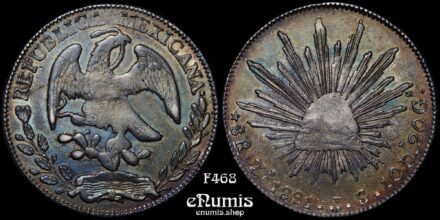 MEXICO, 8 Reales 1881 Zs JS, Zacatecas, nicely toned, VF-XF