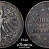 GERMANY FRANKFURT, Taler 1859, Schiller Centennial, VF GERMANY FRANKFURT, Taler 1859, Schiller Centennial, VF