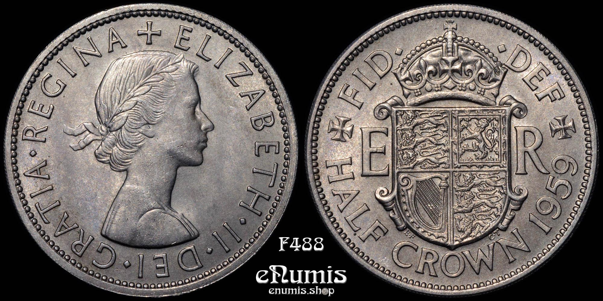 Great Britain, Elizabeth II, Halfcrown 1959, UNC Great Britain, Elizabeth II, Halfcrown 1959, UNC