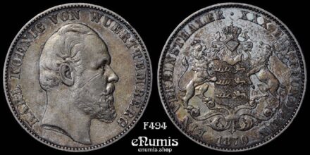 Germany Wurttemberg, Karl I, Taler 1870, XF/XF+