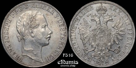 AUSTRIA, Franz Joseph I, Taler 1858 B, Kremnitz, aUNC