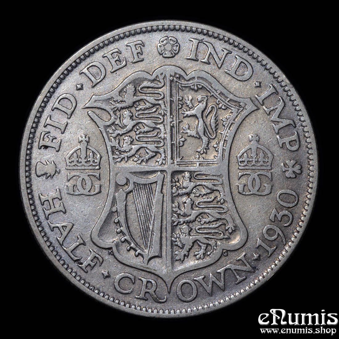 Great Britain, George V, Halfcrown 1930, rarest year, F/aVF