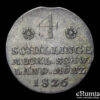 Germany, Mecklenburg Schwerin, Friedrich Franz I, 4 Schillinge 1826, aXF