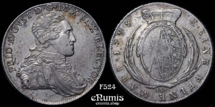GERMANY SAXONY, Friedrich August III, Taler 1795, XF