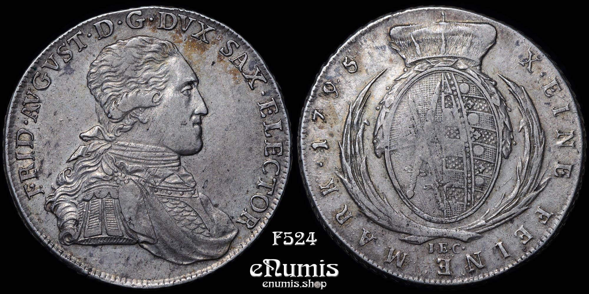 GERMANY SAXONY, Friedrich August III, Taler 1795, XF
