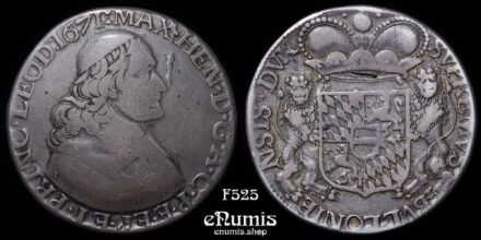 BELGIUM, Liege, Maximilian Henry, Taler (Ducaton) 1671, aVF/VF