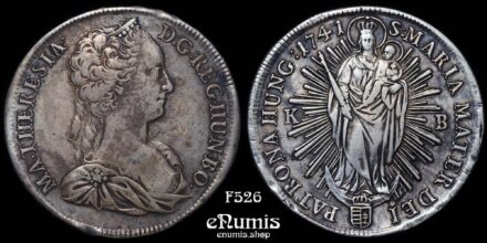 HUNGARY, Maria Theresa, Taler 1741 KB, Kremnitz, VF+