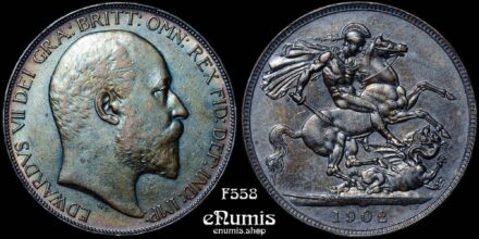 Great Britain, Edward VII, Crown 1902, toned, XF-UNC