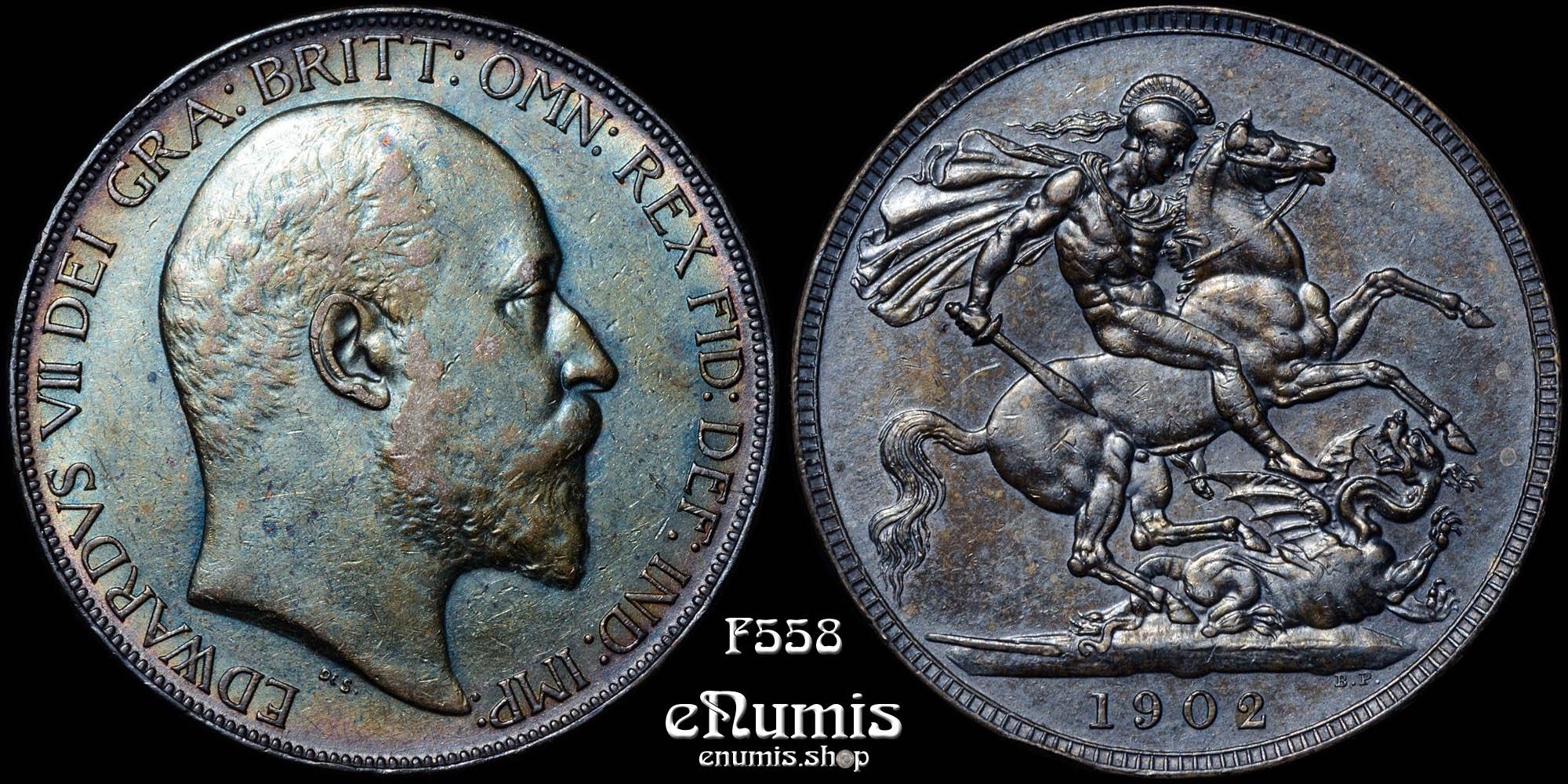 Great Britain, Edward VII, Crown 1902, toned, XF-UNC