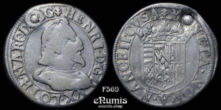 France, Lorraine, Henri II, Teston 1610 -20, Nancy, VF