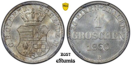 GERMANY Oldenburg, Nicolaus Friedrich Peter, Groschen 1866, TOP POP, PCGS MS 66