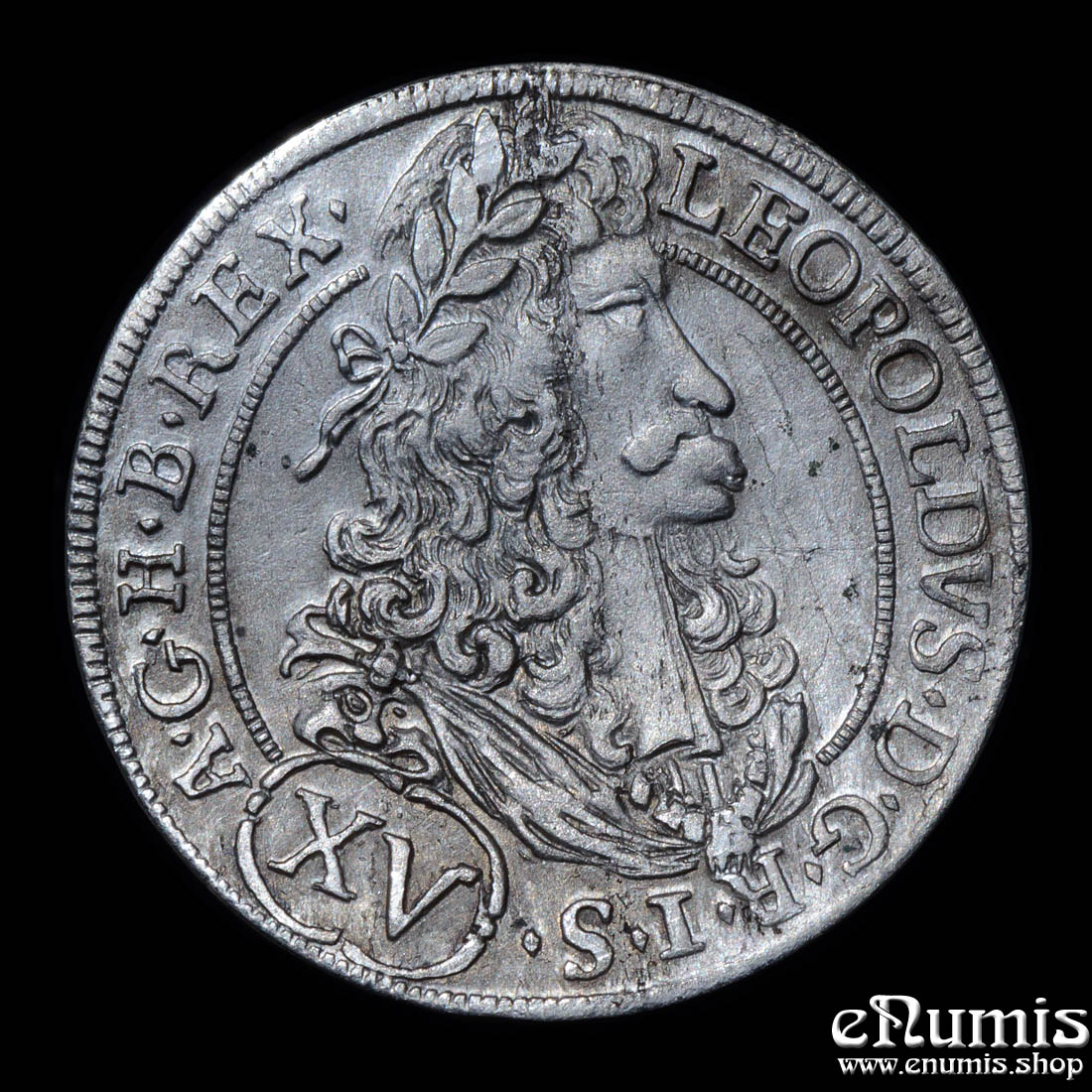 AUSTRIA, Leopold I, 15 Kreuzer 1691, Hall, XF+