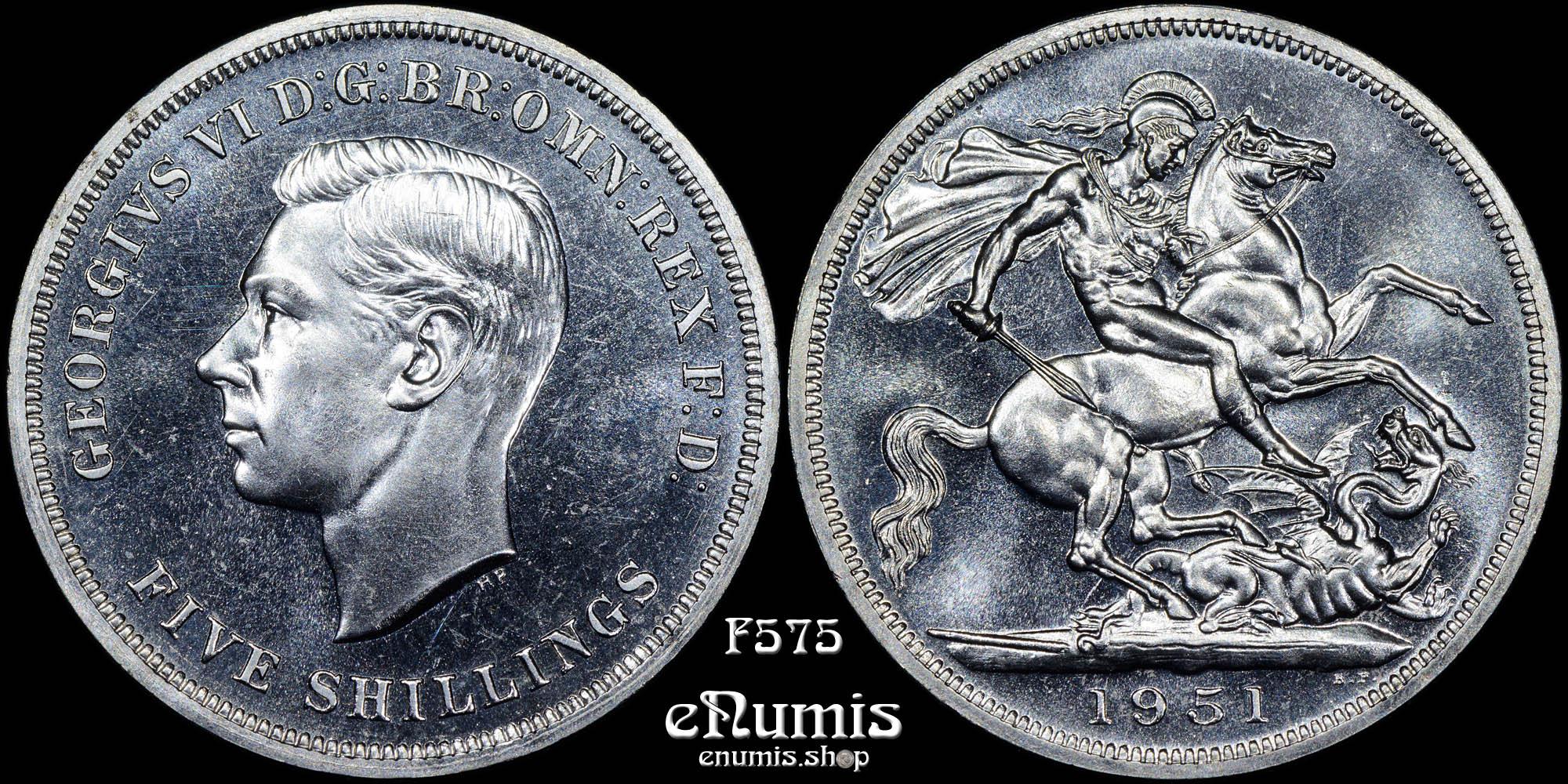 Great Britain, George VI, Crown 1951, prooflike, UNC