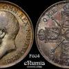 Great Britain, George V, Florin 1916, toned, XF-UNC