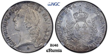 FRANCE, Louis XV, Ecu 1746 /5 &, Aix, Top Pop, NGC MS 62