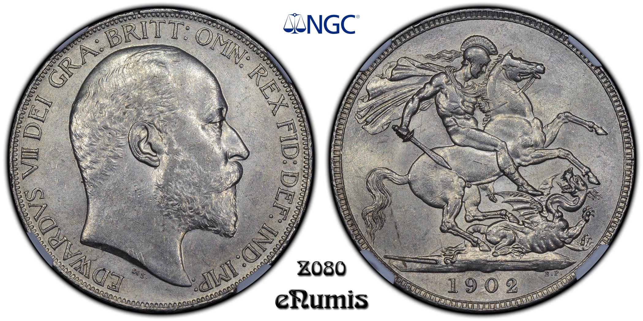 Great Britain, Edward VII, Crown 1902, NGC MS 62