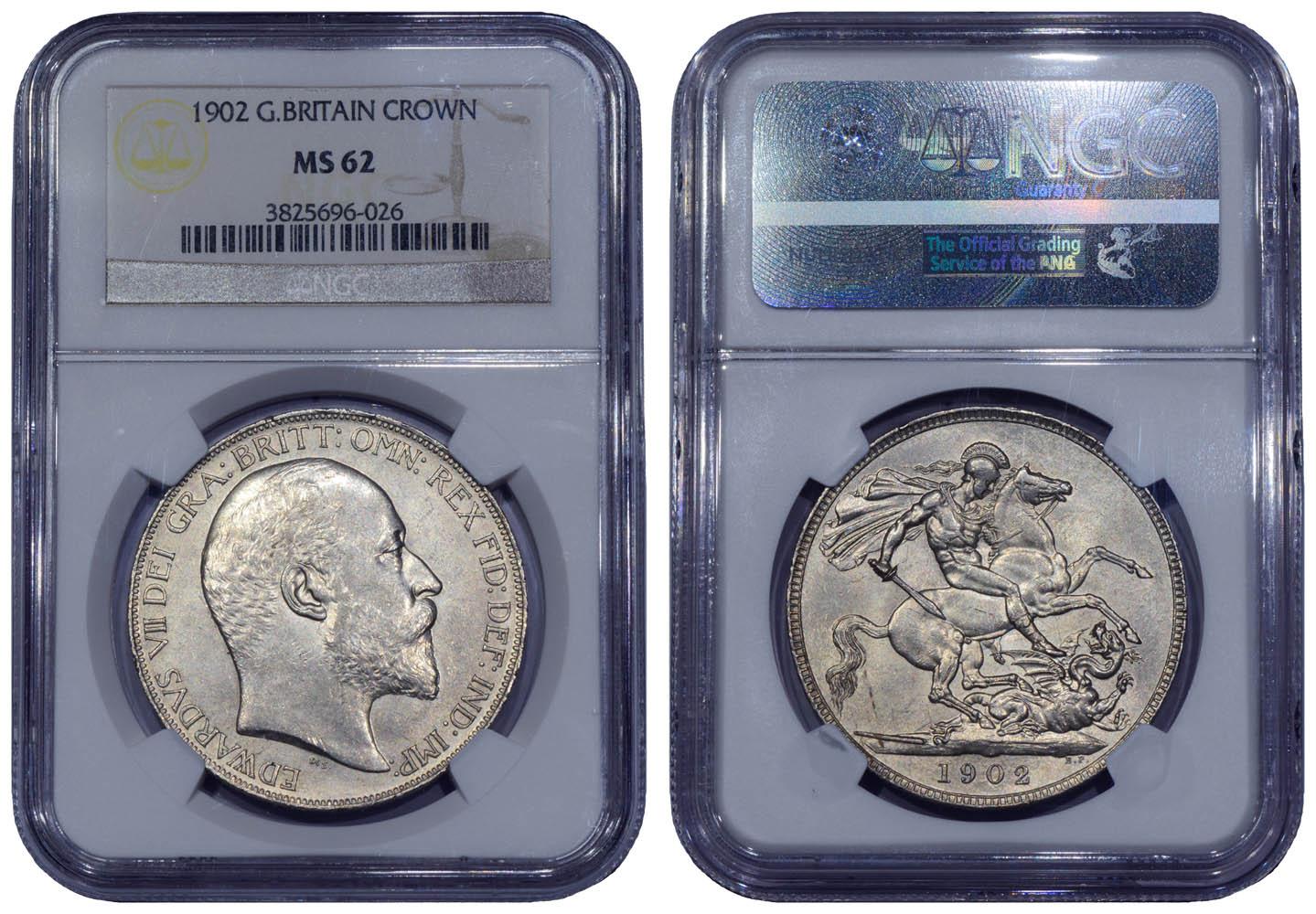 Great Britain, Edward VII, Crown 1902, NGC MS 62