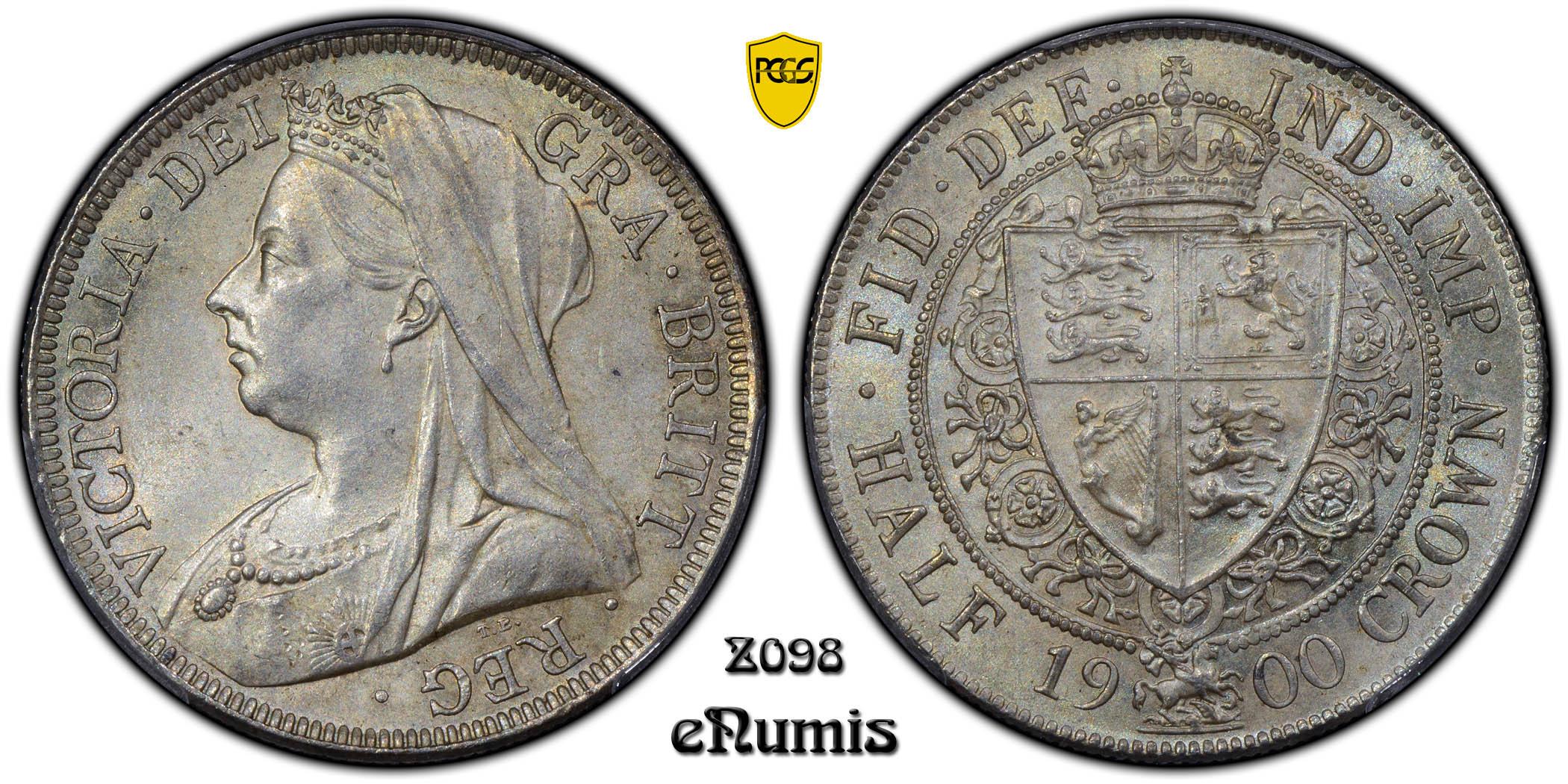 Great Britain, Victoria, Halfcrown 1900, PCGS MS 63