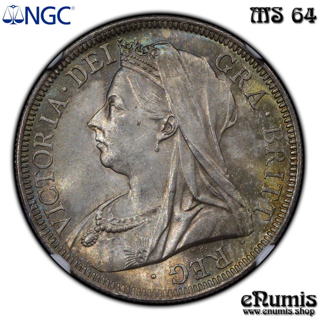 Great Britain, Victoria, Halfcrown 1901, nicely toned, NGC MS 64
