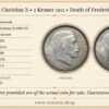 DENMARK, Christian X, 2 Kroner 1912, Death of Frederik VIII, UNC