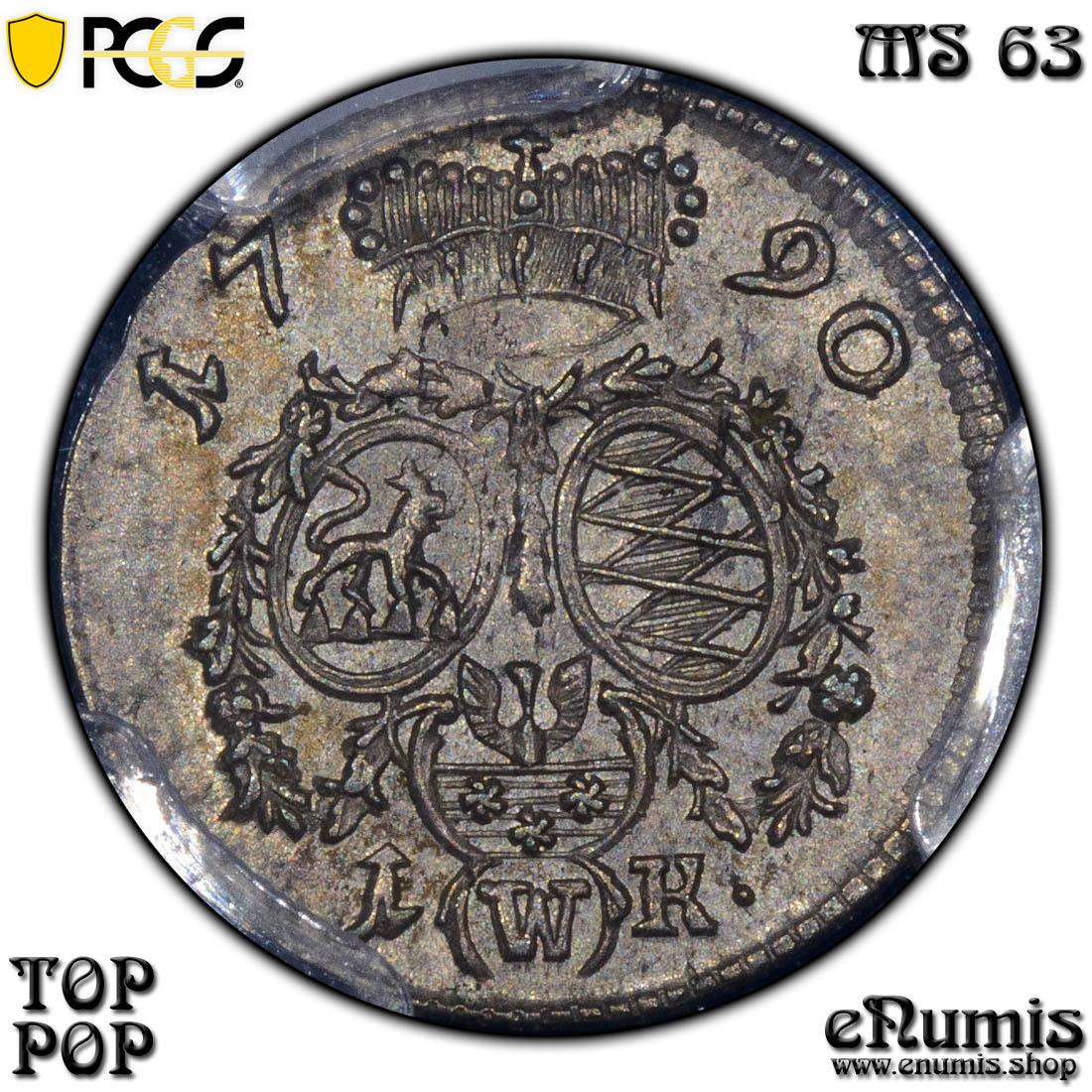 Germany, Lowenstein-Wertheim-Rochefort, Kreuzer 1790, Top Pop, PCGS MS 63