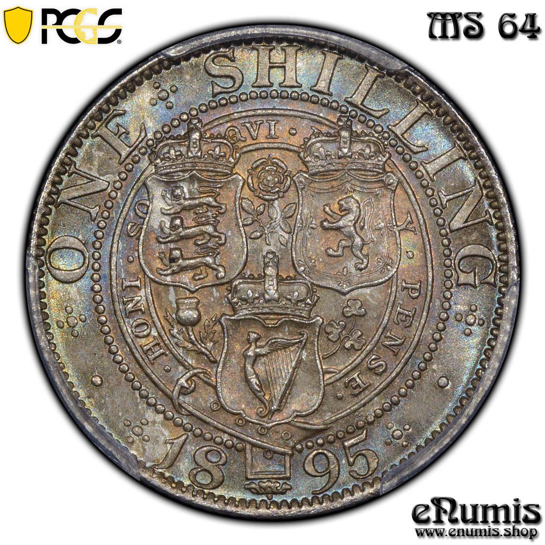 Great Britain, Victoria, Shilling 1895, nicely toned, PCGS MS 64