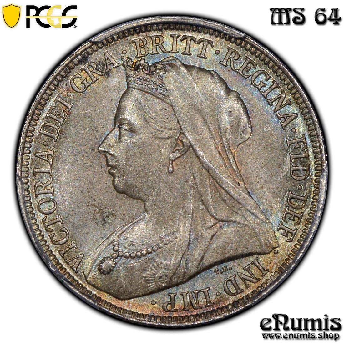 Great Britain, Victoria, Shilling 1895, nicely toned, PCGS MS 64