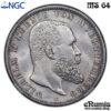 Germany, Wurttemberg, Wilhelm II, 5 Mark 1902, Better year, NGC MS 64