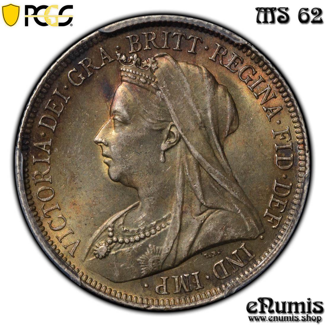 Great Britain, Victoria, Shilling 1894, rarest date, PCGS MS 62 Great Britain, Victoria, Shilling 1894, rarest date, PCGS MS 62