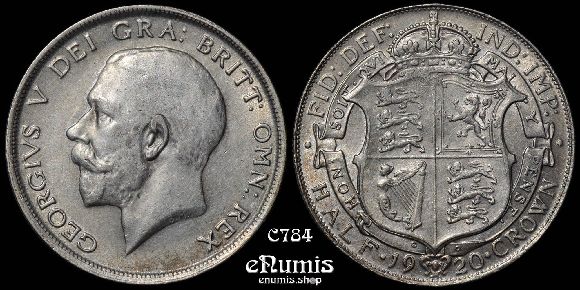 Great Britain, George V, Halfcrown 1920, 1+A, XF+/XF-UNC