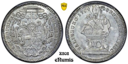 Austria, Salzburg, Sigismund III, 10 Kreuzer 1754, Top Pop, PCGS MS 63