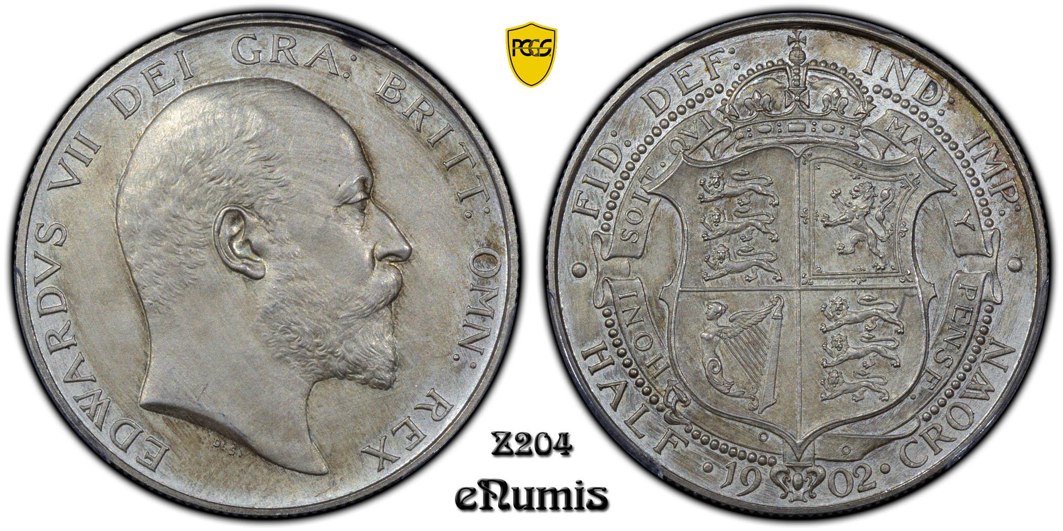 Great Britain, Edward VII, Halfcrown 1902, Matte Proof, PCGS PR 63