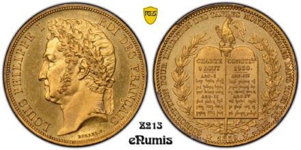 FRANCE, Louis Philippe, Medal 1839, Érection des tables, by Borrel, Top Pop, PCGS SP 64