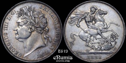 Great Britain, George IV, Crown 1822, Secundo, XF