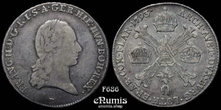 AUSTRIA, Franz II, 1/4 Taler 1793 B, Kremnitz, VF/VF-XF