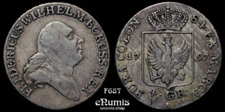 Germany, Prussia, Friedrich Wilhelm II, 4 Groschen 1797 A, VF